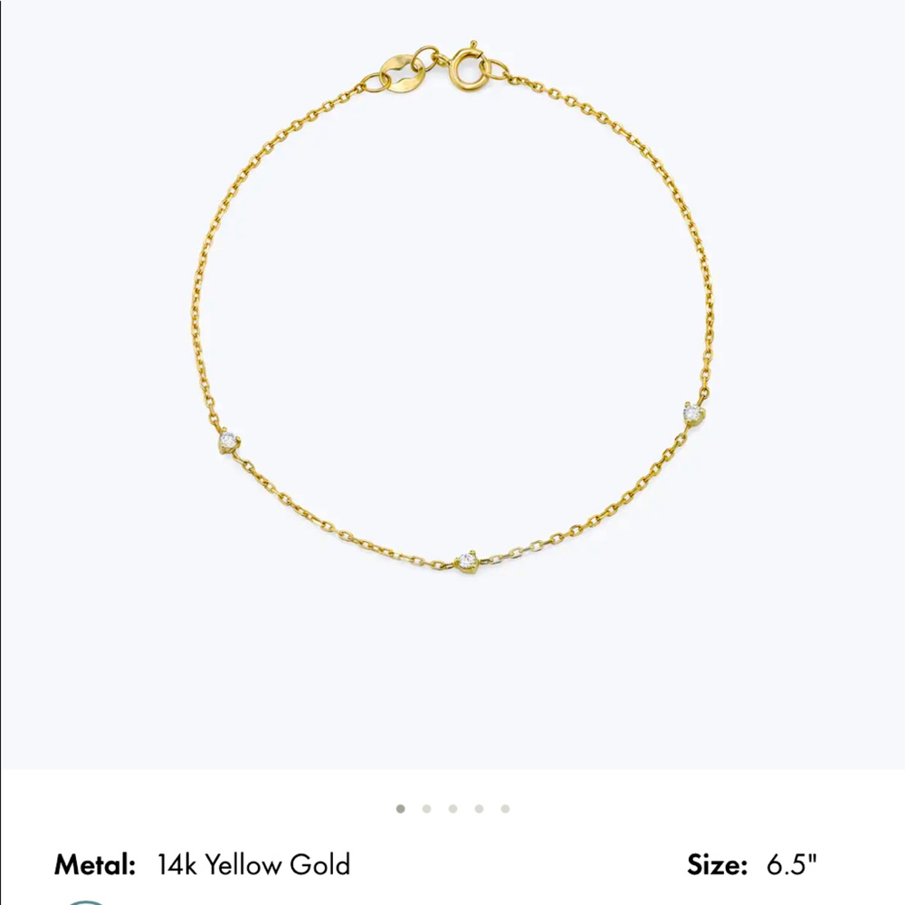 Tiny diamond station bracelet